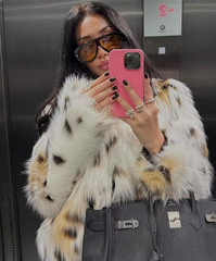 HILERY LEOPARD FUR COAT