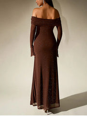 ERIKA LONG SEQUIN DRESS