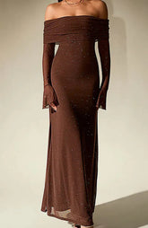 ERIKA LONG SEQUIN DRESS