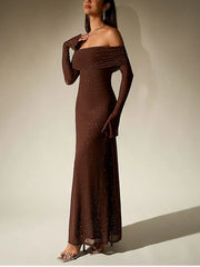 ERIKA LONG SEQUIN DRESS