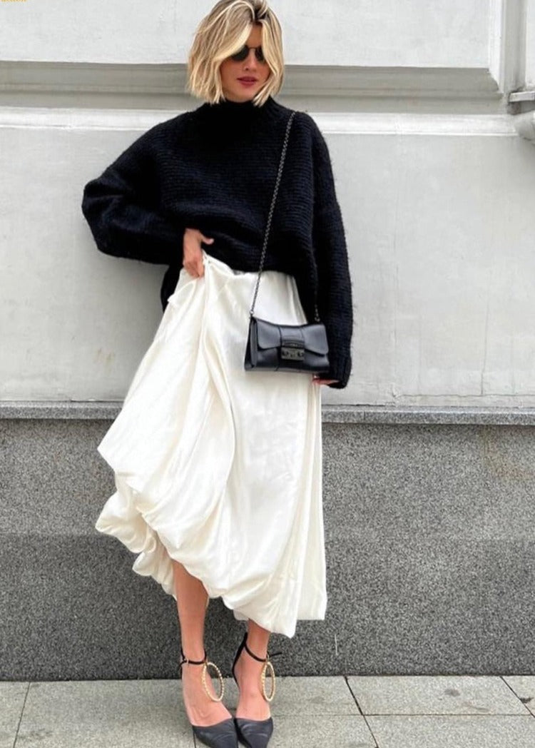 ANNA SATIN SKIRT