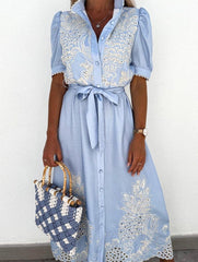 BELLA EMBROIDERED DRESS