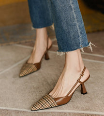 FIONA LEATHER KITTEN HEELS